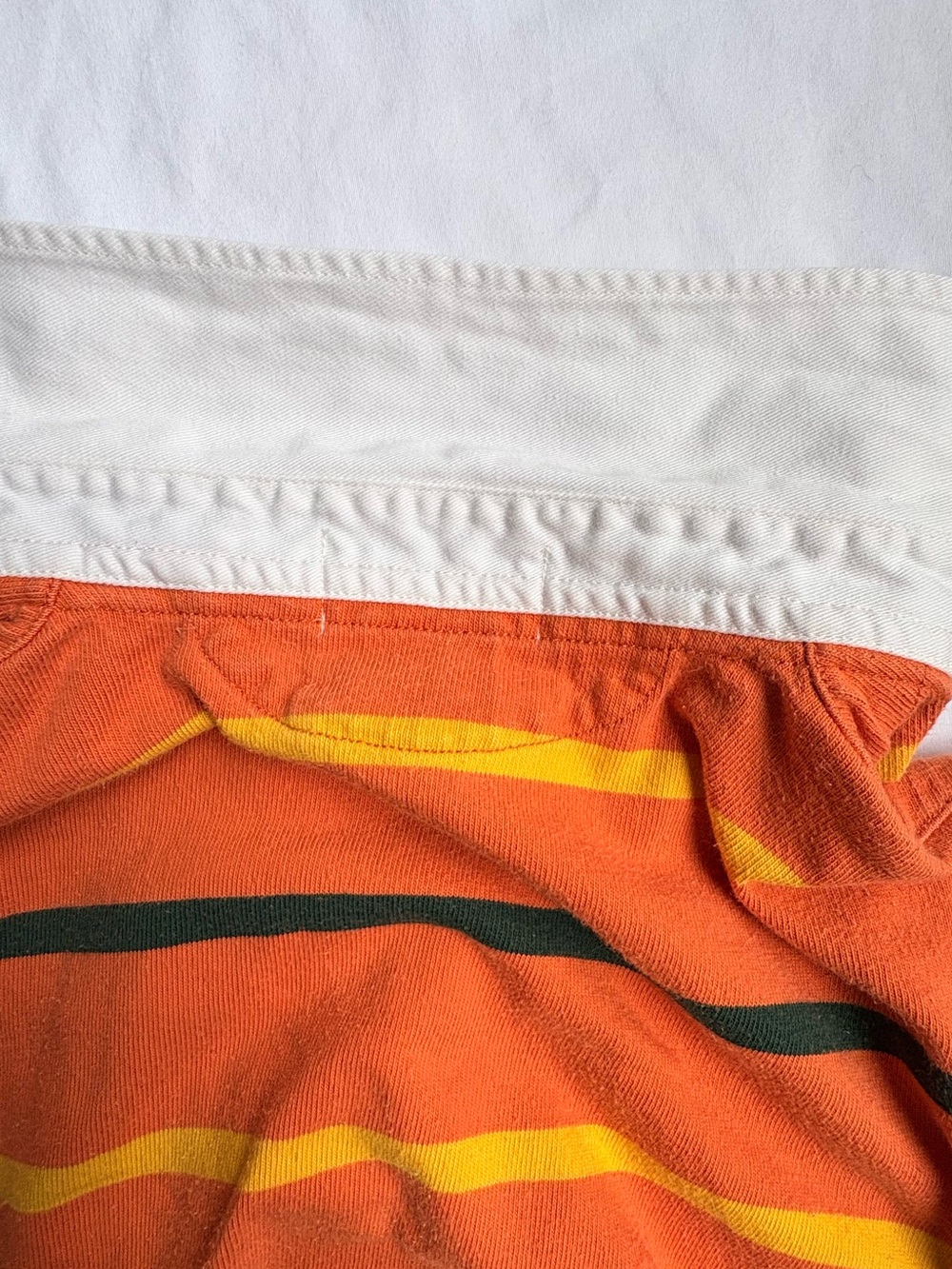 Vintage Polo Ralph Lauren BlackFW07 Lion Crest Rugby Shirt M Orange Stripe Men - Picture 16 of 16